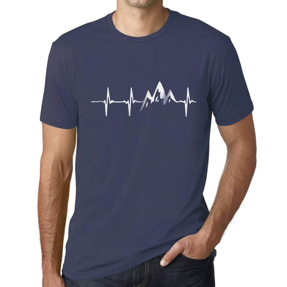 Ultrabasic Homme T-shirt Graphique Rythme Cardiaque De Montagne