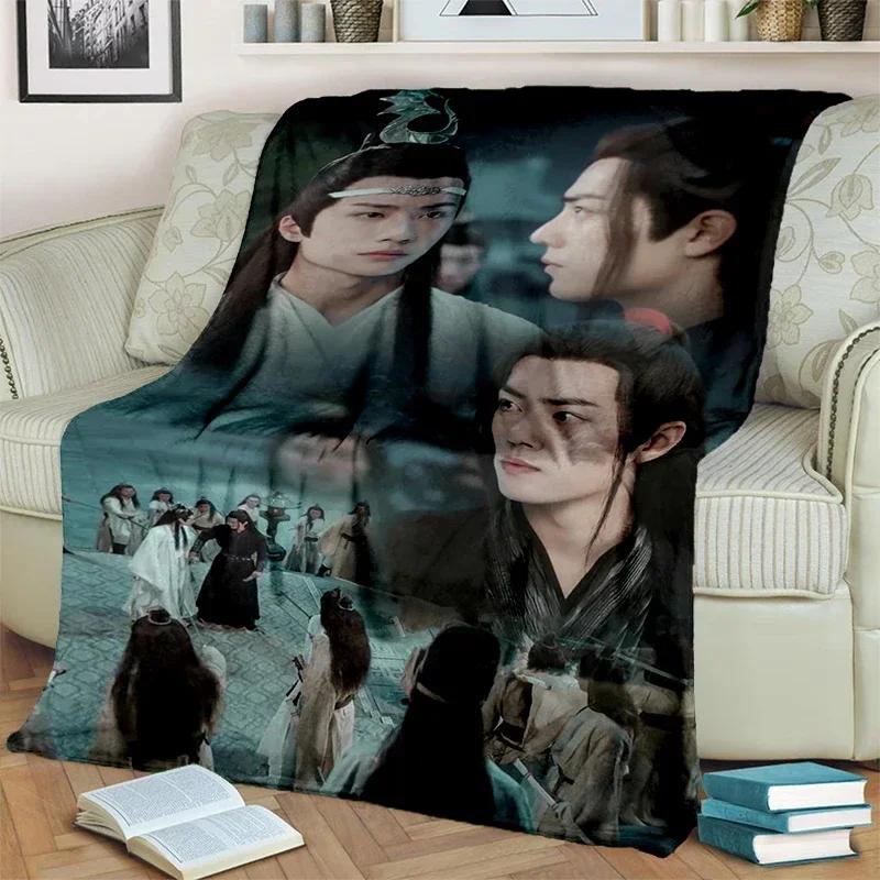 Drama The Untamed xiao zhan wang yi bo Weiche Überwurfdecke, Überwurfdecke, weiche Cartoon-bedruckte Tagesdecke, Tagesdecke, Sofa-Geschenk