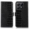 For Xiaomi 14T Pro Case Crocodile Texture Genuine Cow Leather Phone Wallet Cover