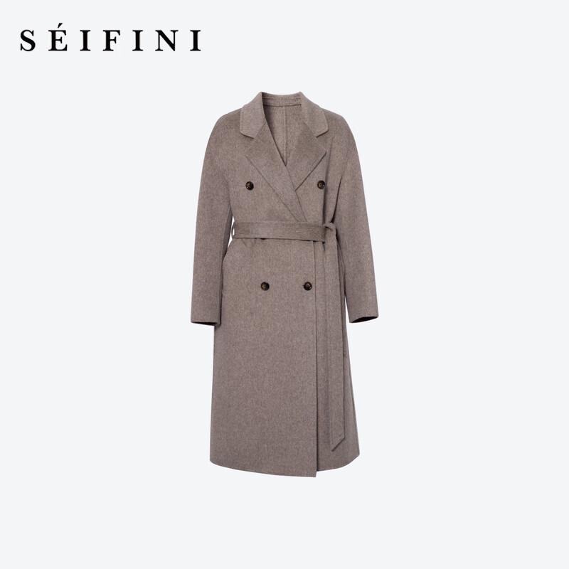 

SEIFINI Women s 100% Wool Double-faced Long Coat M