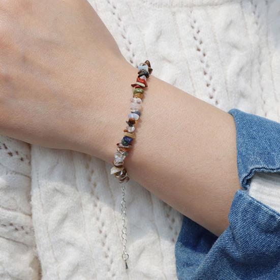Women Bracelet Irregular Beads Decor Adjustable Length Non-fading Bracelet Wrist Jewelry Versatile