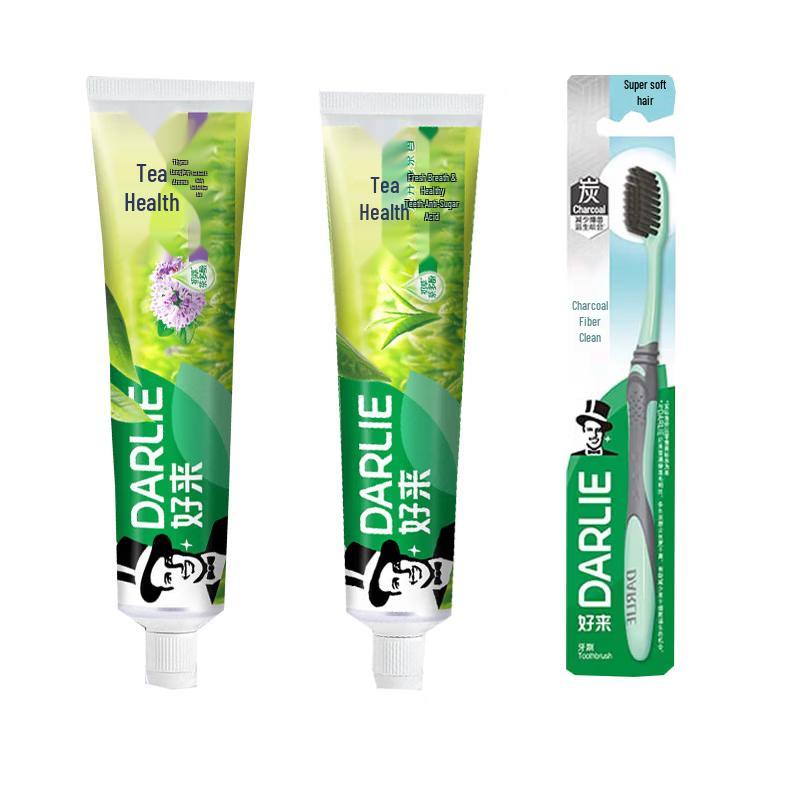Darlie Tea Care Toothpaste Duo with Toothbrush