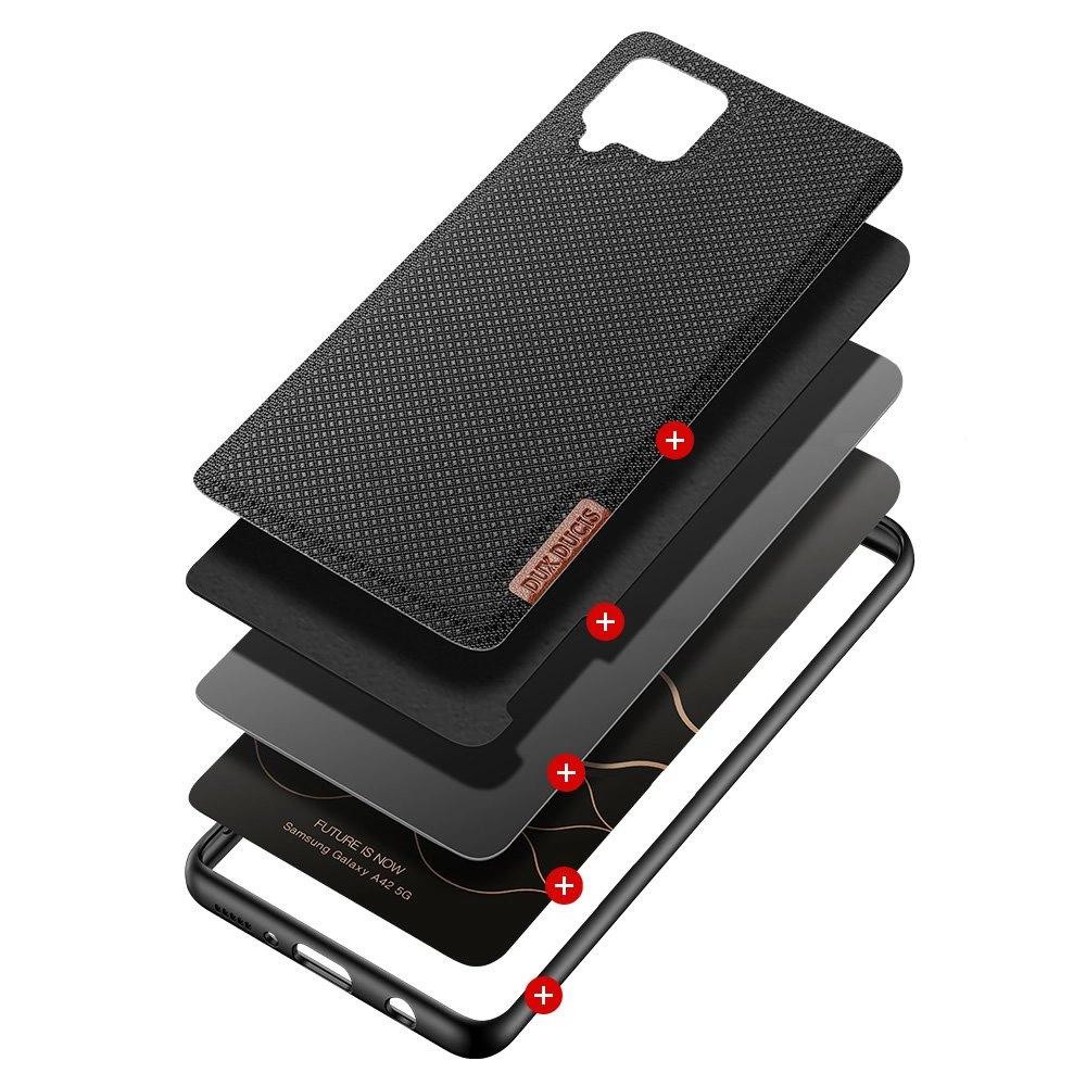 Dux Ducis Fino Etui Pokrowiec Pokryty Nylonowym Materiałem Samsung Galaxy A42 5G Czarny