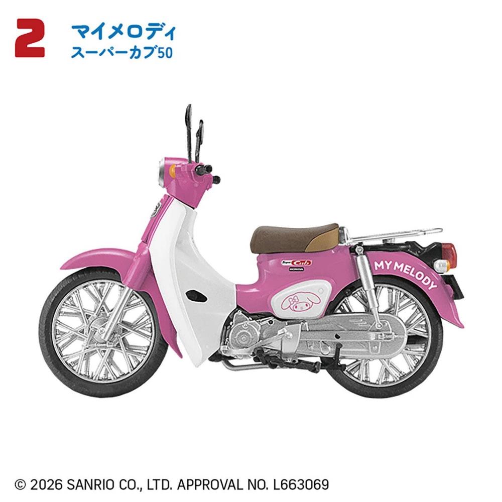 Sanrio 1 24 Sanrio Characters Honda Super Cub 1box 10pcs