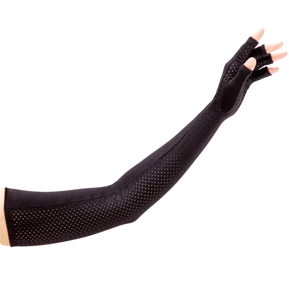 

Защита для рук УФ Перчатки без пальцев Aquaplus Черный Подходящий обхват руки [Alphax] Женский размер 18-22 см чёрный