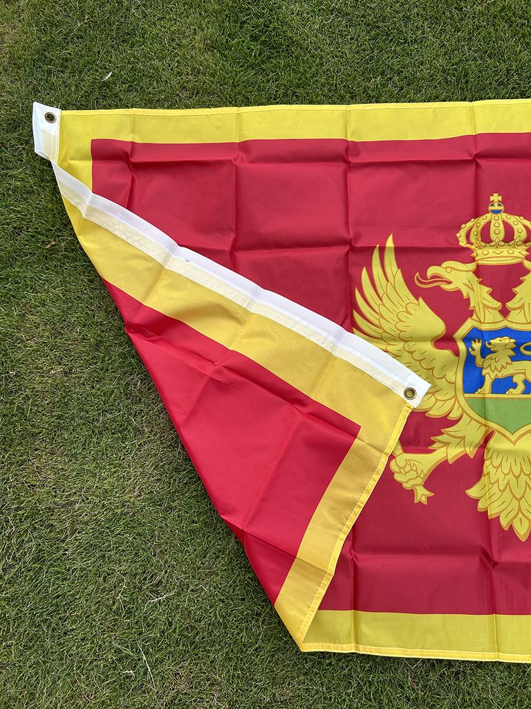 SKY FLAG Bandiera del Montenegro 3x5 piedi 90 X 150 cm Bandiera del Montenegro Poliestere Stampato Stendardo da Appendere per Decorazione Domestica