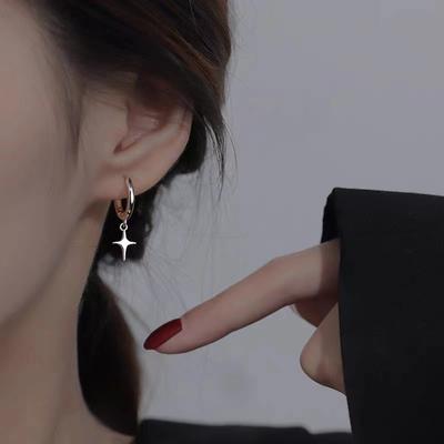 1 Pair Sterling Silver Star Earrings For Women High-end Light Luxury Hot-selling Earring Party  Gift Dropshipping