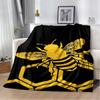 Cute Bee HoneyBee Insect Cartoon 3D Blanket,Soft Throw Blanket for Home Bedroom Bed Sofa Picnic Travel Office Cover Blanket Kids