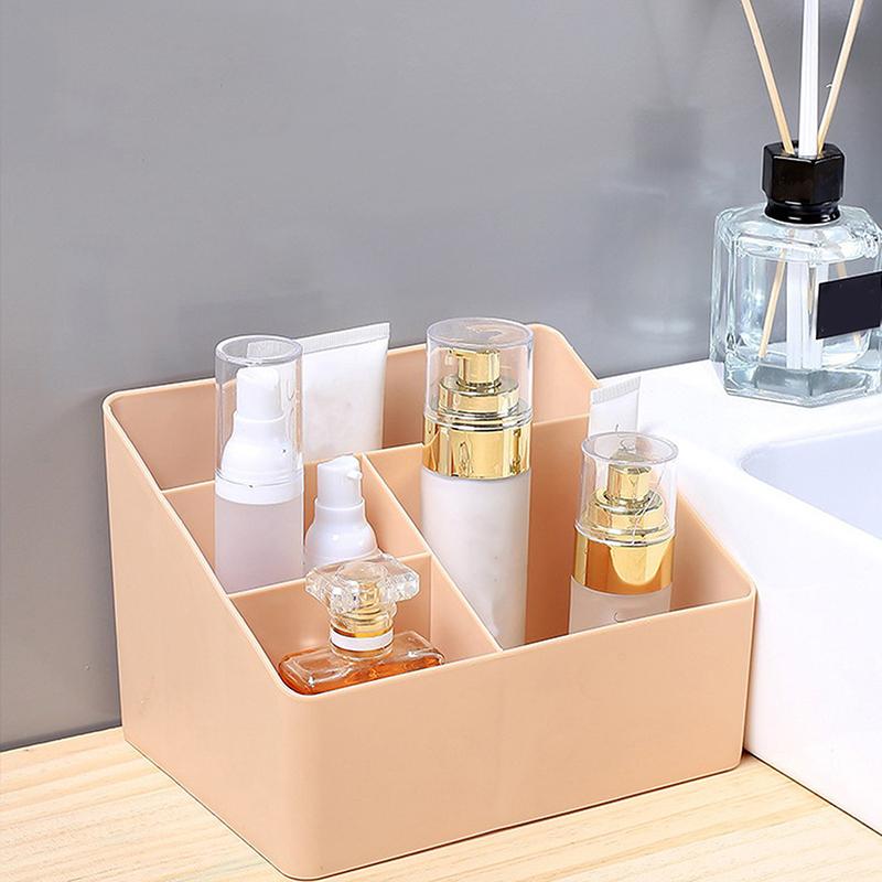 Simple Brush Colored Pen Marker Desktop Stationery Storage Box Multi-Functional Three Squares Desktop Sundries Storage Holder