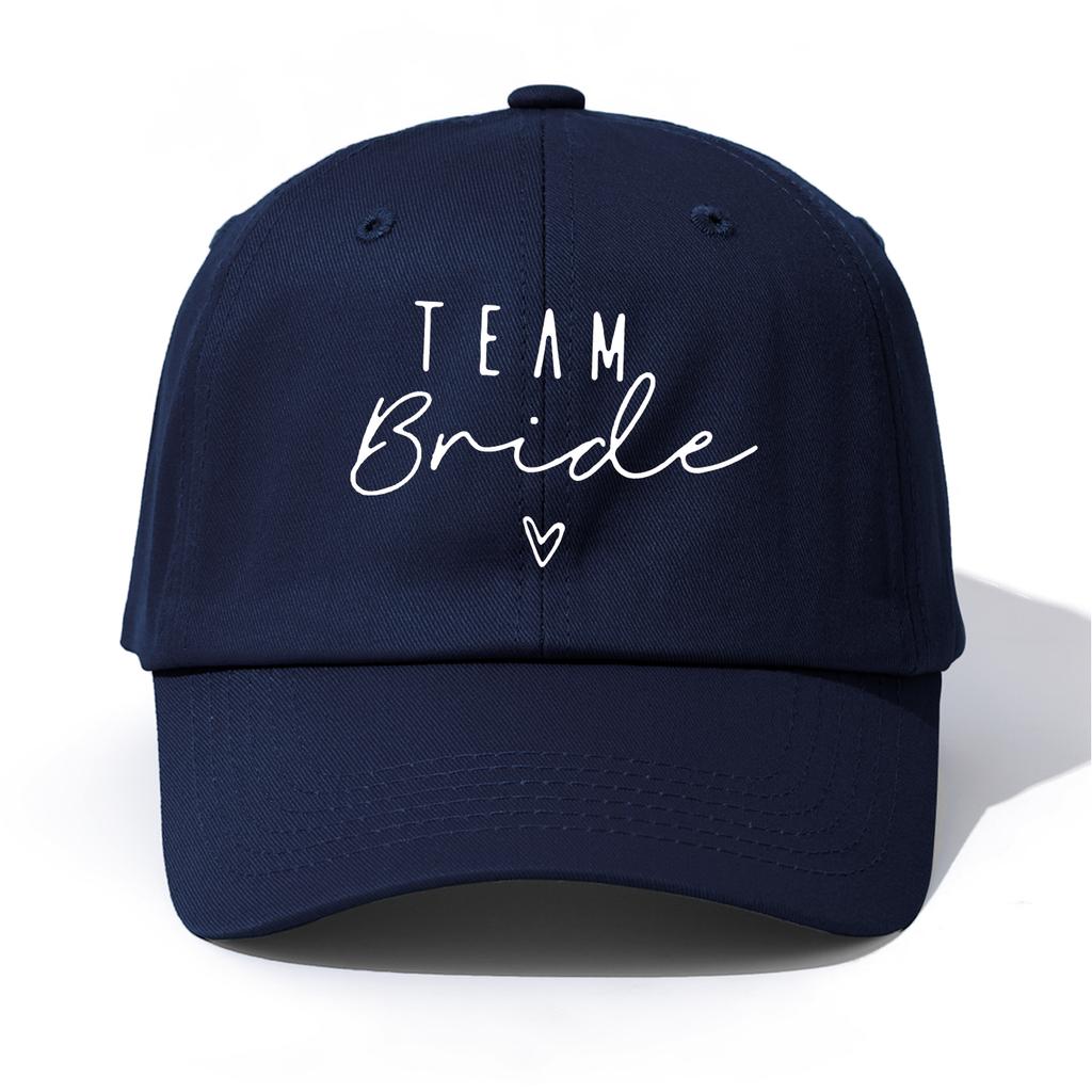 1pc Team Bride Print  Baseball Cap for Adults  Minimalist Retro Style Casual Soft Adjustable Dad Hat Perfect As Gift