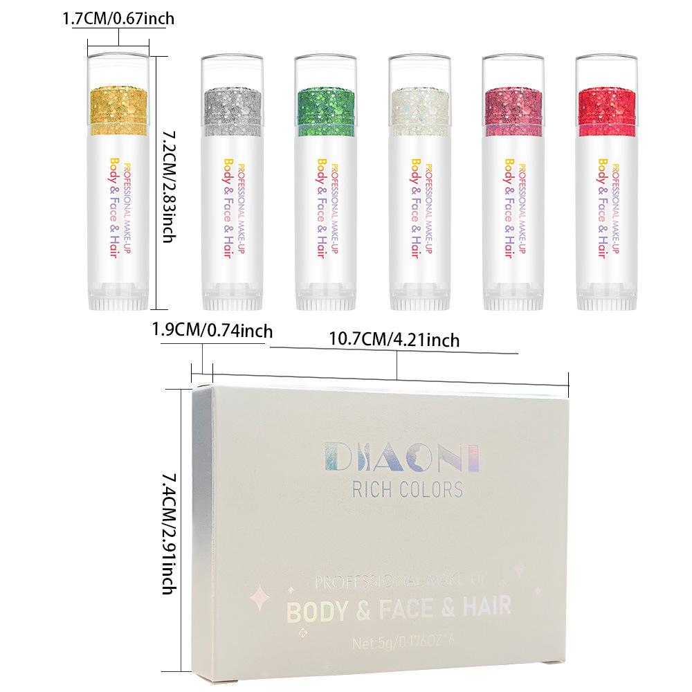 DIAONI Meerjungfrauenschuppen Pailletten Gel für Gesicht, Körper, Lippen und Augen - Buntes polarisiertes Bühnen-Make-up