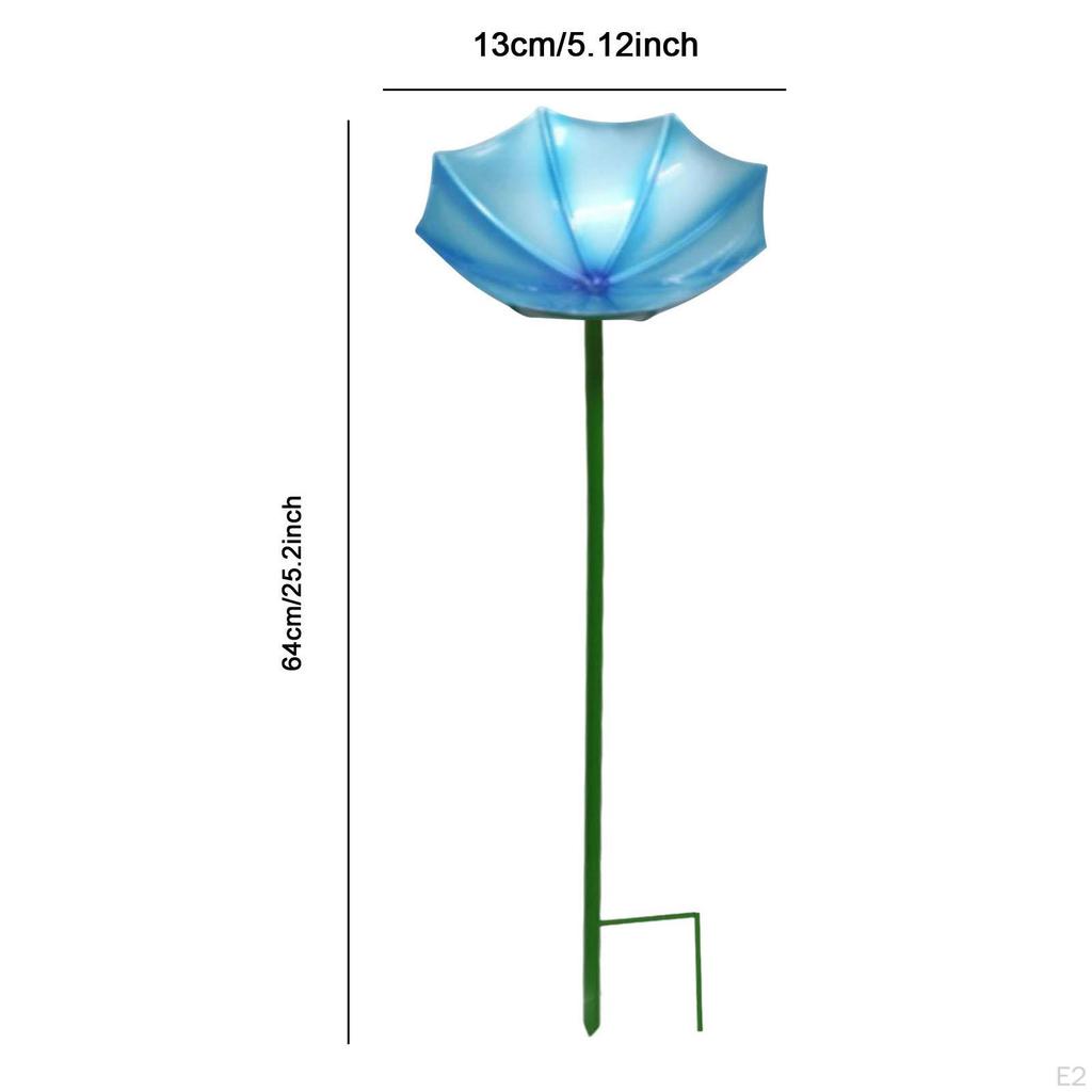 Bee Feeder Stake with Bird Bath Iron Garden Ornament for Backyard Use