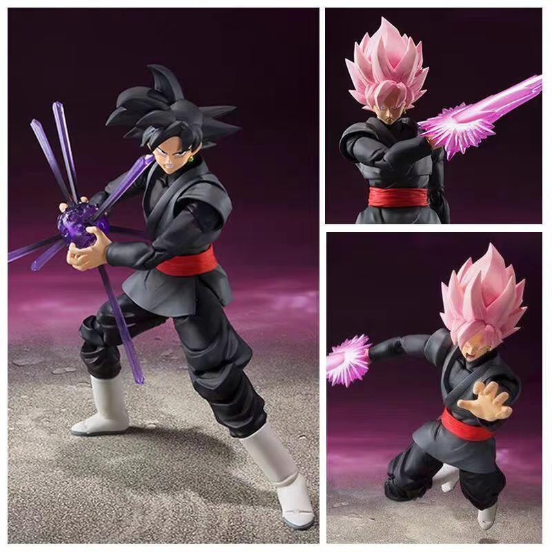 Dragon Ball Black Goku Zamasu 14Cm Anime Action Figure Super Saiyan Movie Version Dbz Model With Multiple Accessories Toys Gifts