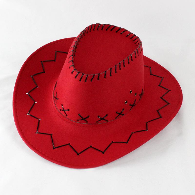 Cowboyhatter for menn og kvinner Solskjerm Gresslandsolhatt Western Cowboyhatt Hatt med bred brem