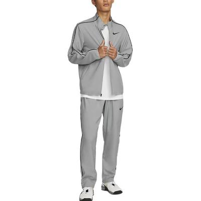 Giacca da uomo con zip e colletto Dri-FIT tinta unita Grigio Scuro DM6620-073