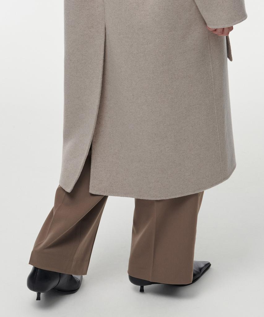 Musinsa Standard Woman Women'S Cashmere Blend Handmade Double Coat [Oatmeal]