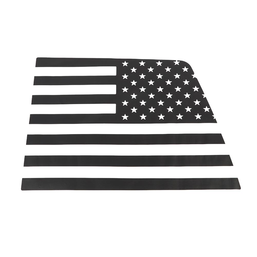 UAL3 for Dodge Ram 2009-2025 Car Rear Window Stickers Back Windshield Glass Decal USA Flag PVC Cover Trim Exterior Accessories