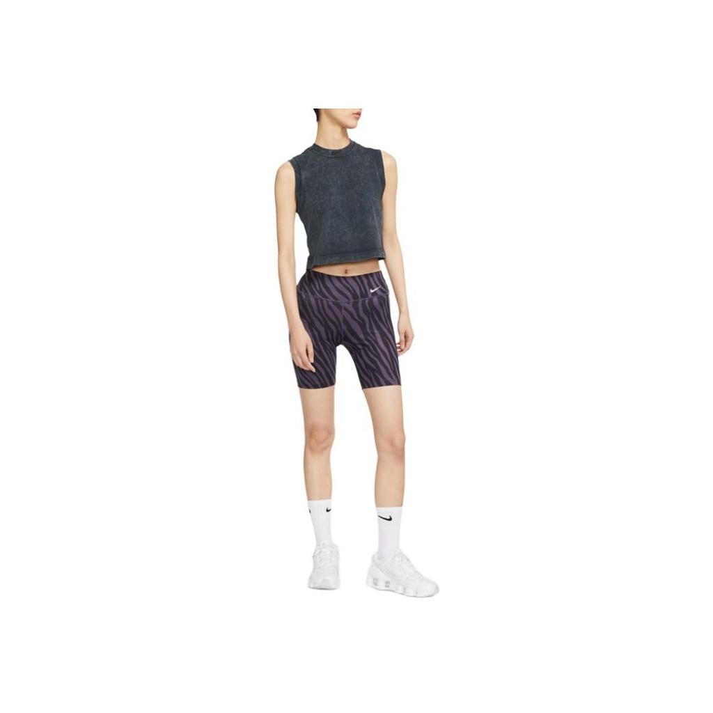 Nike Solid Color Sleeveless Short Casual Vest Women Tops Black CZ9853-010