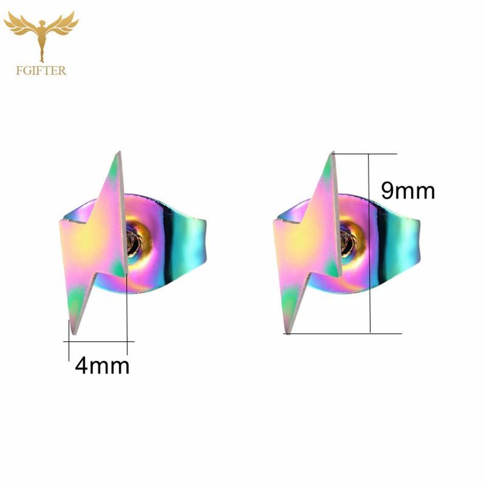 12 Paare Einfache Geometrische Ohrringe Großhandel Rund Quadratisch Stern Blitz 8 Stil Edelstahl Stecker Ohrringe Set Frau Zirkon