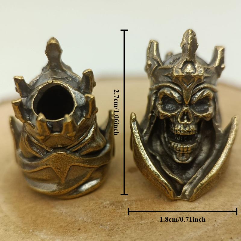 1pcs Vintage Brass 6mm Hole Screaming Skull Keychain Pendant Backpack Pendant Vintage Brass Crafts Classic Brass Vintage Brass Crafts