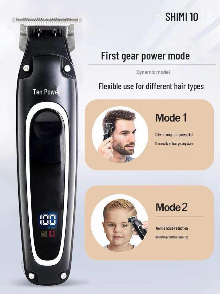 Shimi Digital Display USB Hair Clipper: Electric Hair Salon Tool and Shaver