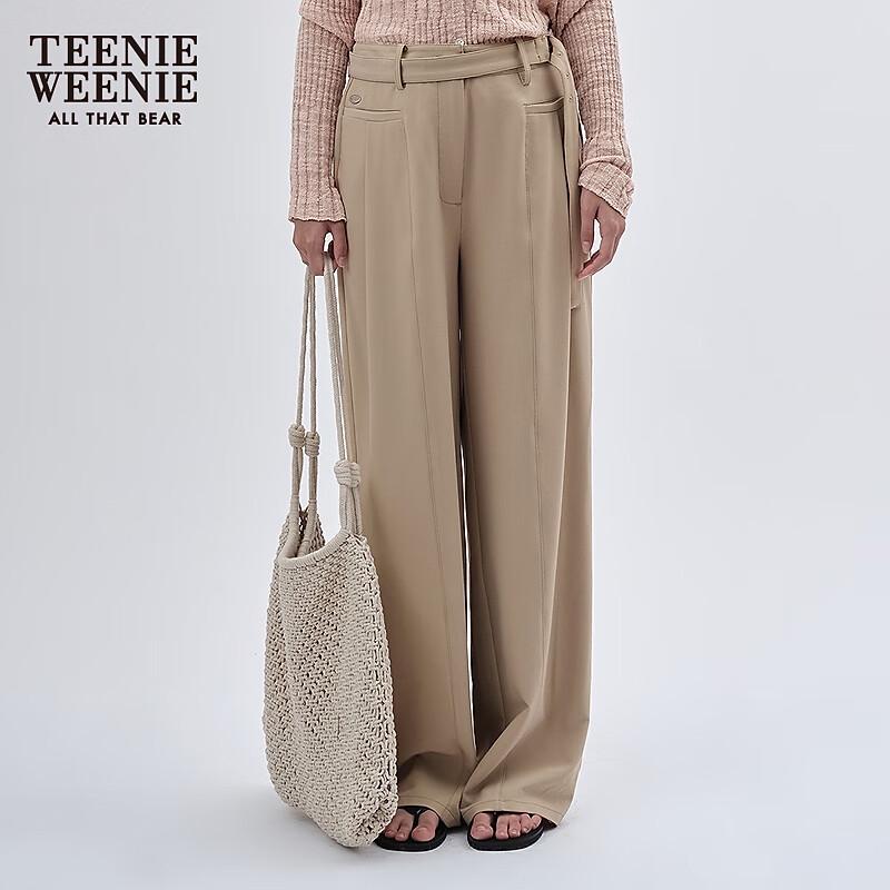 Teenie Weenie Women's Acetate Blend Draped Straight-Leg Pants