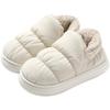 Men's and Women's Winter Waterproof Cotton Slippers - Silent, Plush, Warm, Thick Sole, Closed Heel, Deodorant Down Cloth