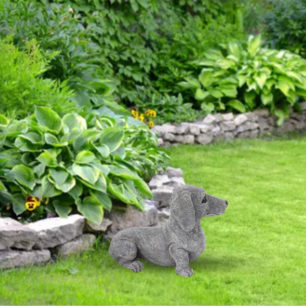 Synthetic Resin Dog Shaped Desktop Ornament Outdoor Yard Animal Statue  Courtyard Holiday Layout