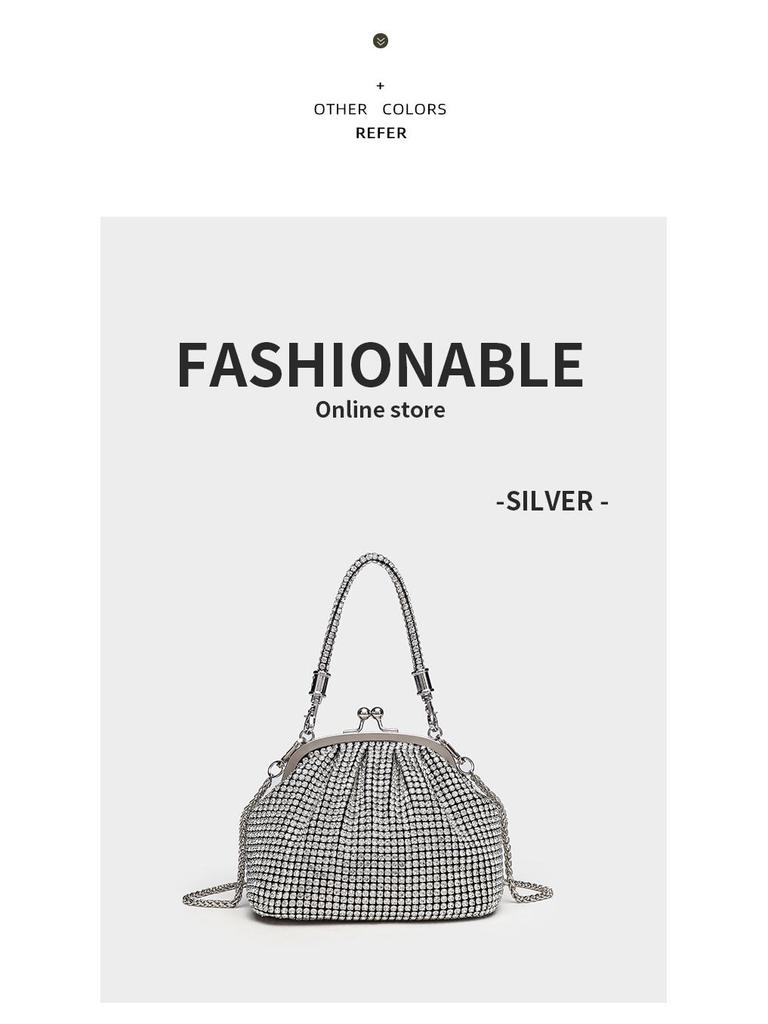 Rhinestone Diamond Sparkling Evening Clutch Handbag Crossbody Bag