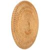 Versatile Handwoven Rattan Placemats,Round Wicker Table Mats, Natural Woven Placemats For Dinner Table,Heat Resistant Mats
