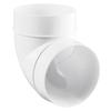 Round Plastic Ventilation Elbow 90 Degrees D/KO 100/90