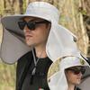 Dual Fan Solar Hat with Neck Flap USB Rechargeable UV Protection Cooling Fishing Foldable Men Women Fisherman Hiking Mountaineering Sun