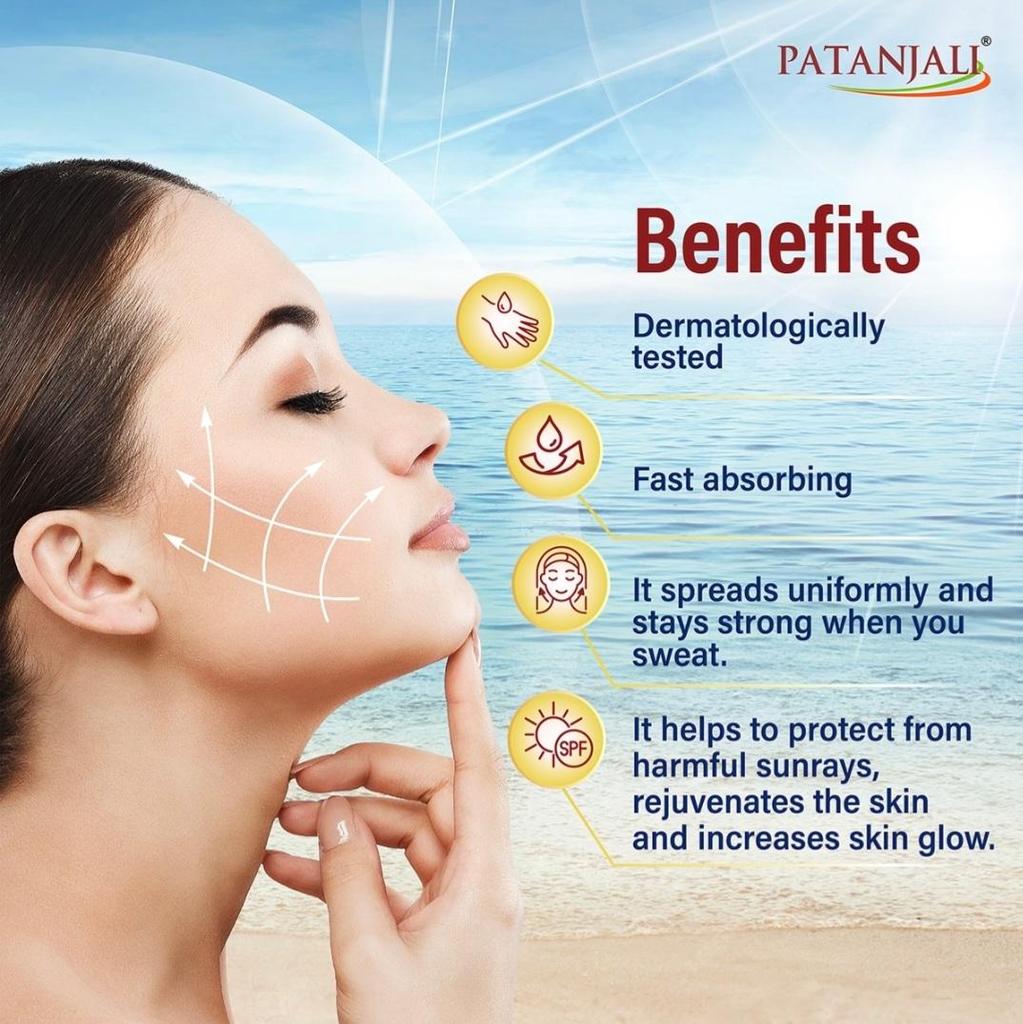 Péče o obličej Opalovací krém na obličej Patanjali Opalovací krém SPF30