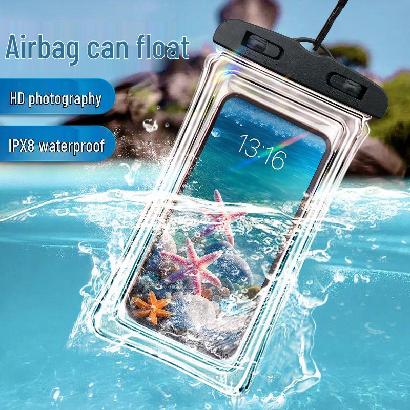 Waterproof HD Clear Mobile Phone Case: Touch-Screen, Airbag Protection for Swimming, Hot Springs, and Rafting