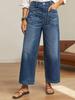 Q 92322 Plus Size Wide Leg Cross-Border Jeans