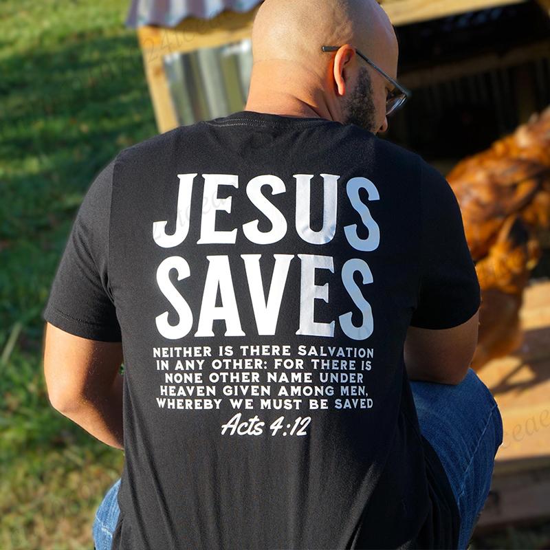 Good News Jesus Saves T Shirt Christian Bible Verse Men s T-Shirts Clothing Jesus Religious Shirts Aesthetic Jesus Saves Tee Top S разноцветный