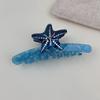Non-Slip Starfish Hair Claw Clip Ocean Style Hair Barrettes Acetate Shark Clip  For Women