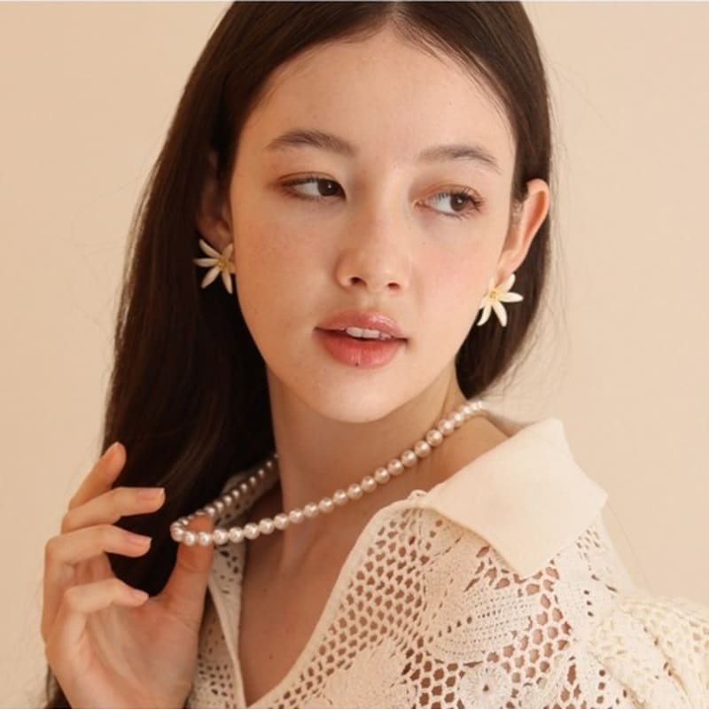 Dana Burton [925 Silver] Charlotte Glass Pearl Necklace_8mm Pearl