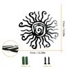 Quirky Sun Wrought Iron Ornament: Creative Home Courtyard Wall Hanging Decoration.