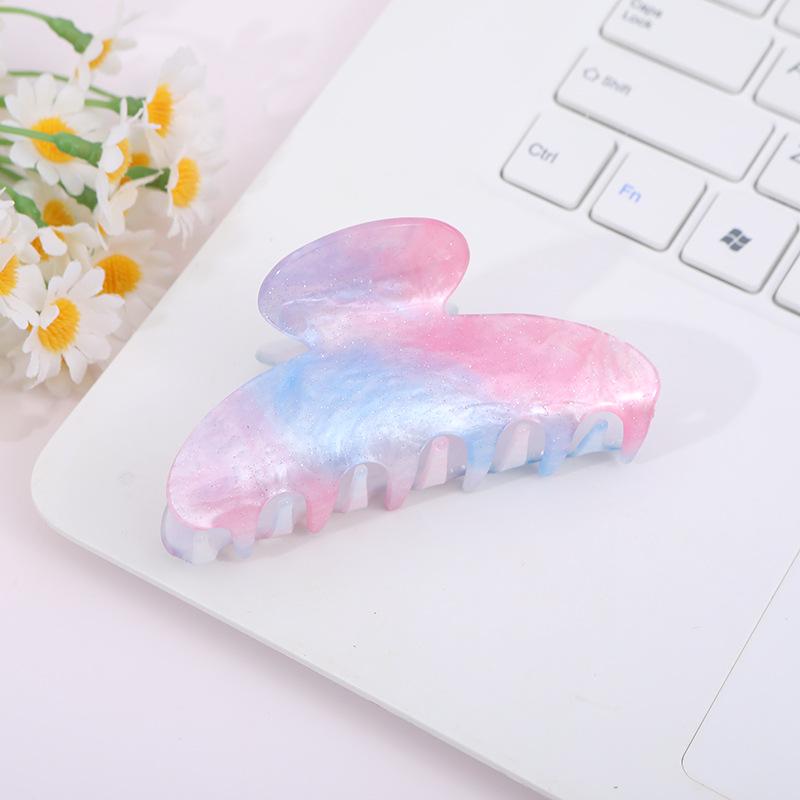 

Korean Style Starry Sky Acrylic Hair Claw for Women, Glitter Candy Color Clip Ornament.