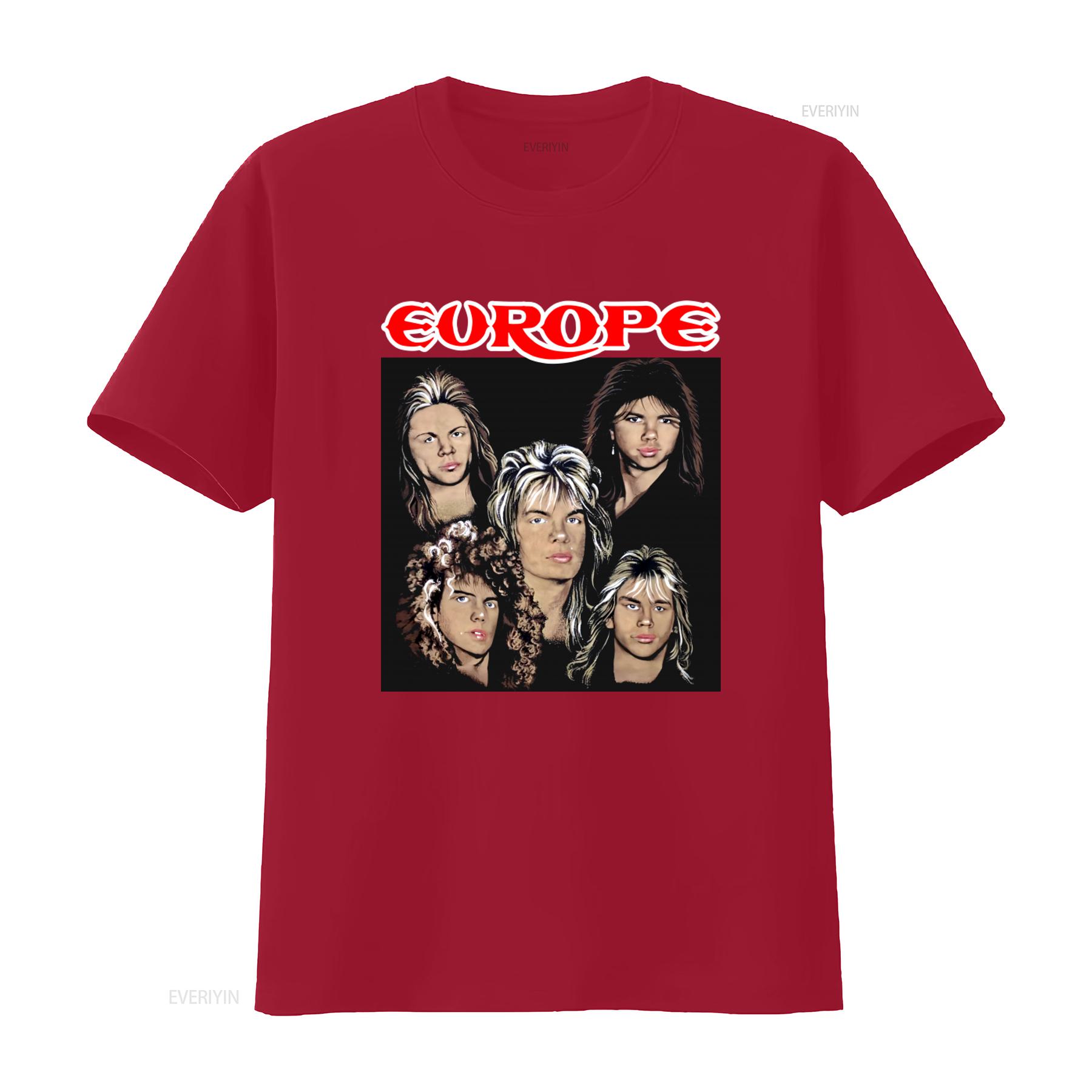 1986 Europe The Final Countdown Band T Shirt Black XL 80s Heavy Hair Metal Glam Rock Vintage Style vintage Washed S
