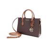 Michael Kors Sheila Logo Pendant Classic Monogram Zip Leather Tote Bag Women Tote Gold Brown 35S3G6HS2B-BROWN