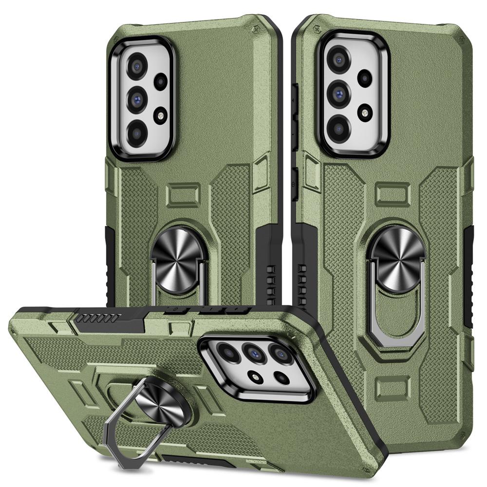 Stoßfeste Rüstungshülle für Samsung A73 A53 A33 5G A23 A13 Ringständer Telefon-Rückseite für Galaxy A04S A52S 5G A72 A32 4G