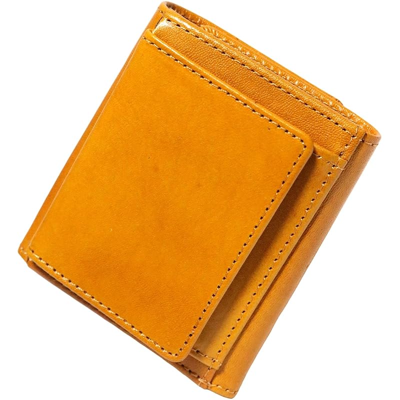 

[Berkut] yellow trifold wallet italian leather men s ladies genuine leather Tanned leather compact wallet tri-fold Thin large capacity wallet