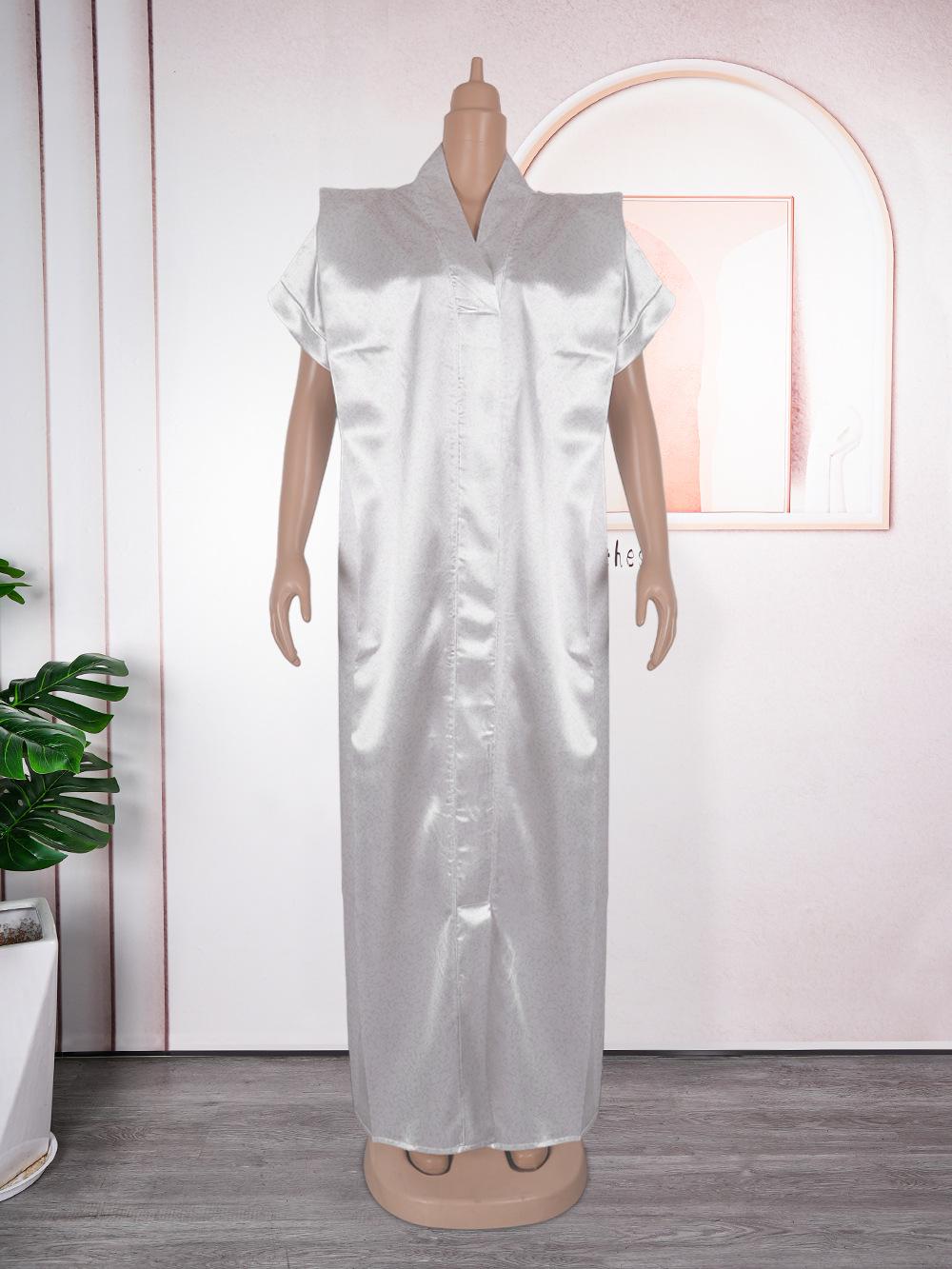 

African Women s Plus Size Dress: Middle Eastern Islamic Ethnic Style Robe One Size білий