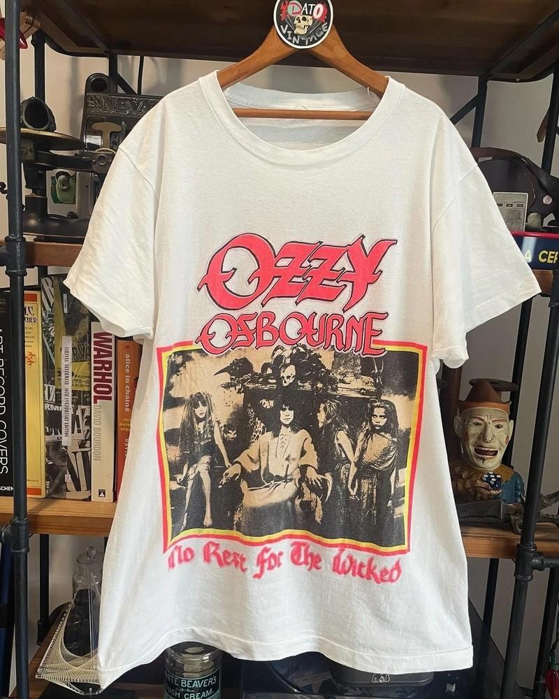 Оззи Осборн No Rest For The Wicked Редкая футболка Унисекс Мужская Женская S-5XL Унисекс Футболка L
