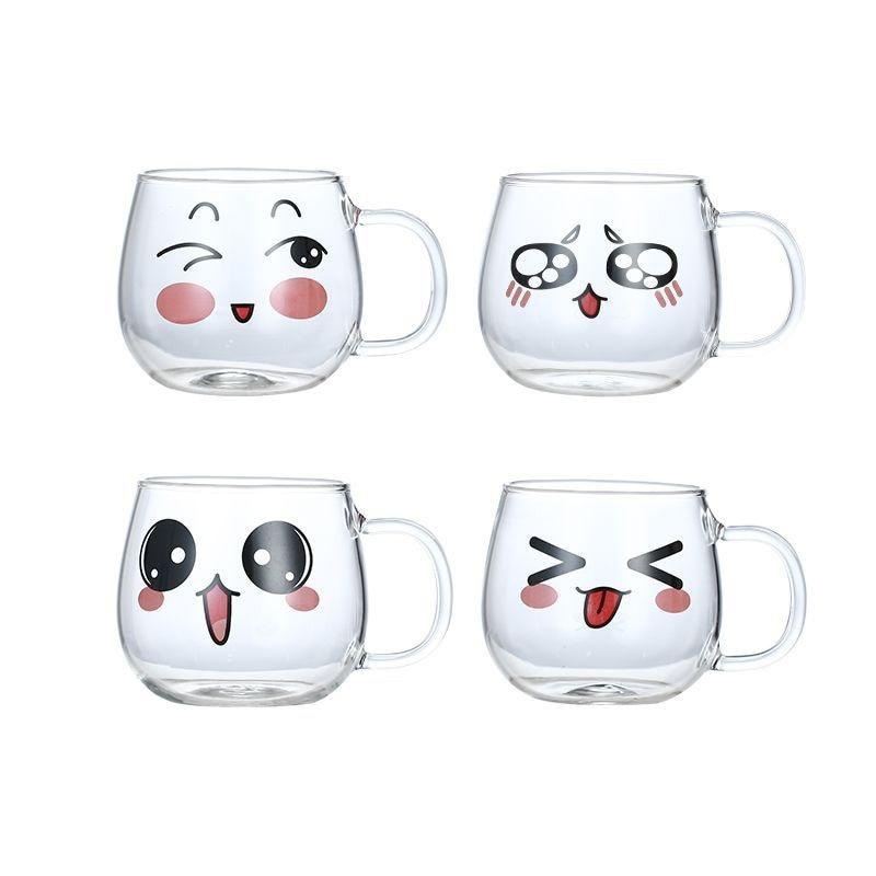 Coffee Mug Lightweight Clear for Breakfast Tea Milk Beverage with Handle
