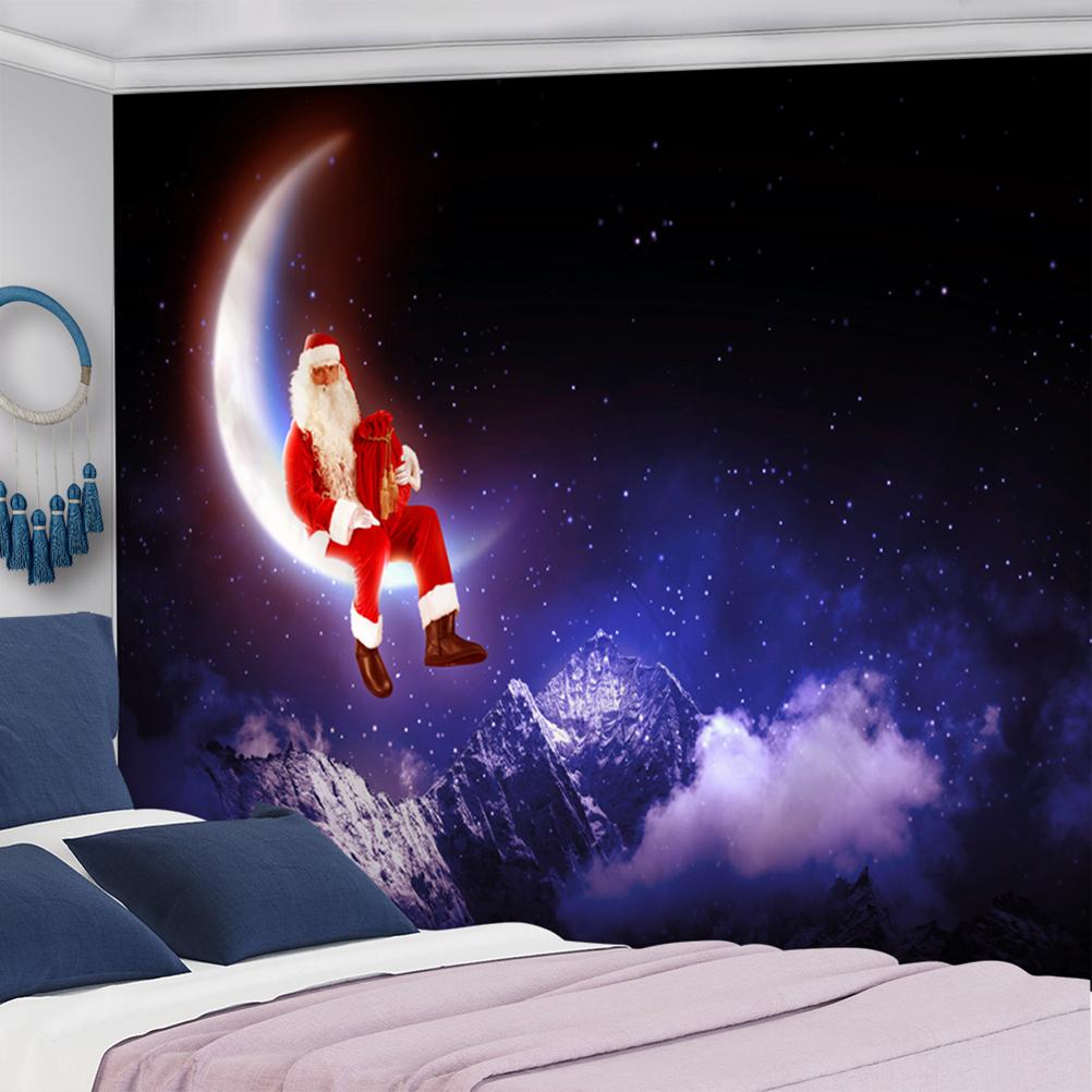 

Украшение дома Рождественская серия Happy Christmas Печать Poly Poly Petrapeteta Настенный пейзажный фон Ткань Tapiz 100x75cm