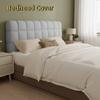 Thickened Bedhead Cover Solid Color Checkered Headboard Cover All-inclusive Soft Bed Back Cover Anti-collision Protection