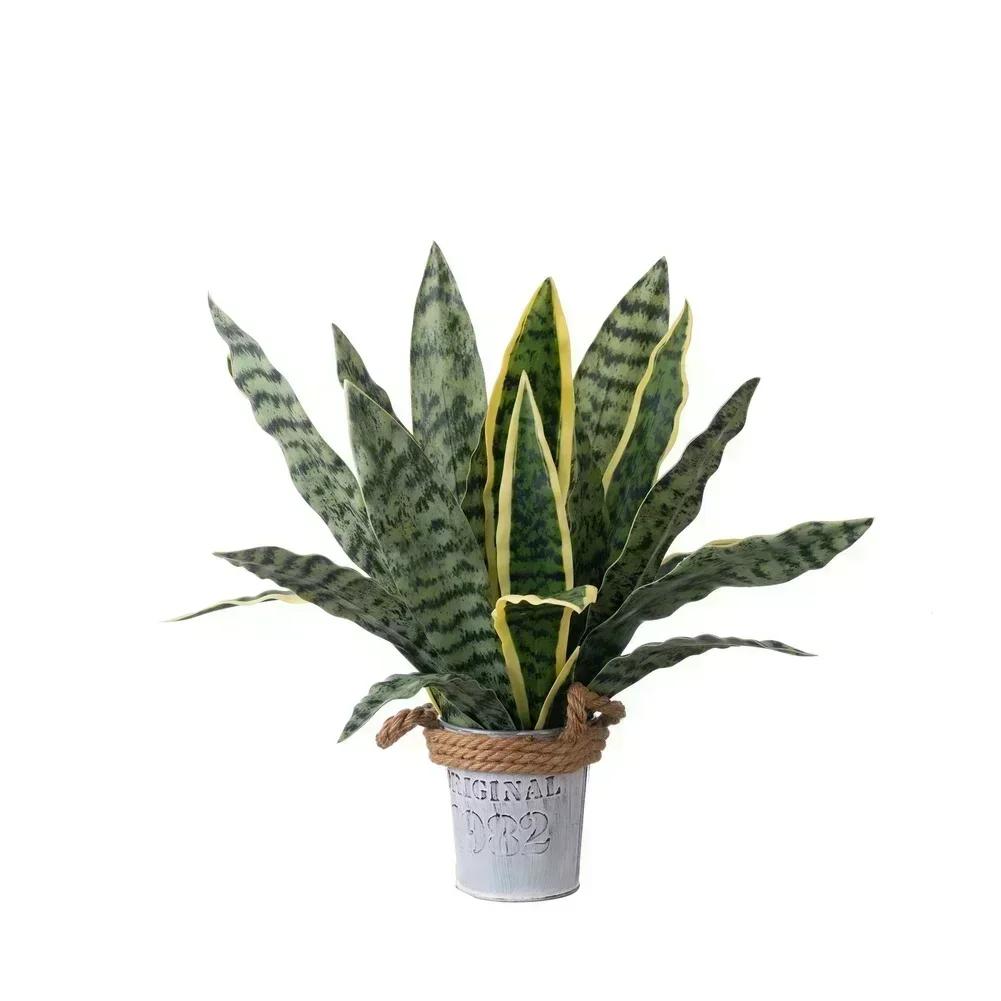 Faux Snake Plant with Lifelike Leaf Design for Home and For Wedding Decor Made of PVC for Long Term Use and Easy Setup